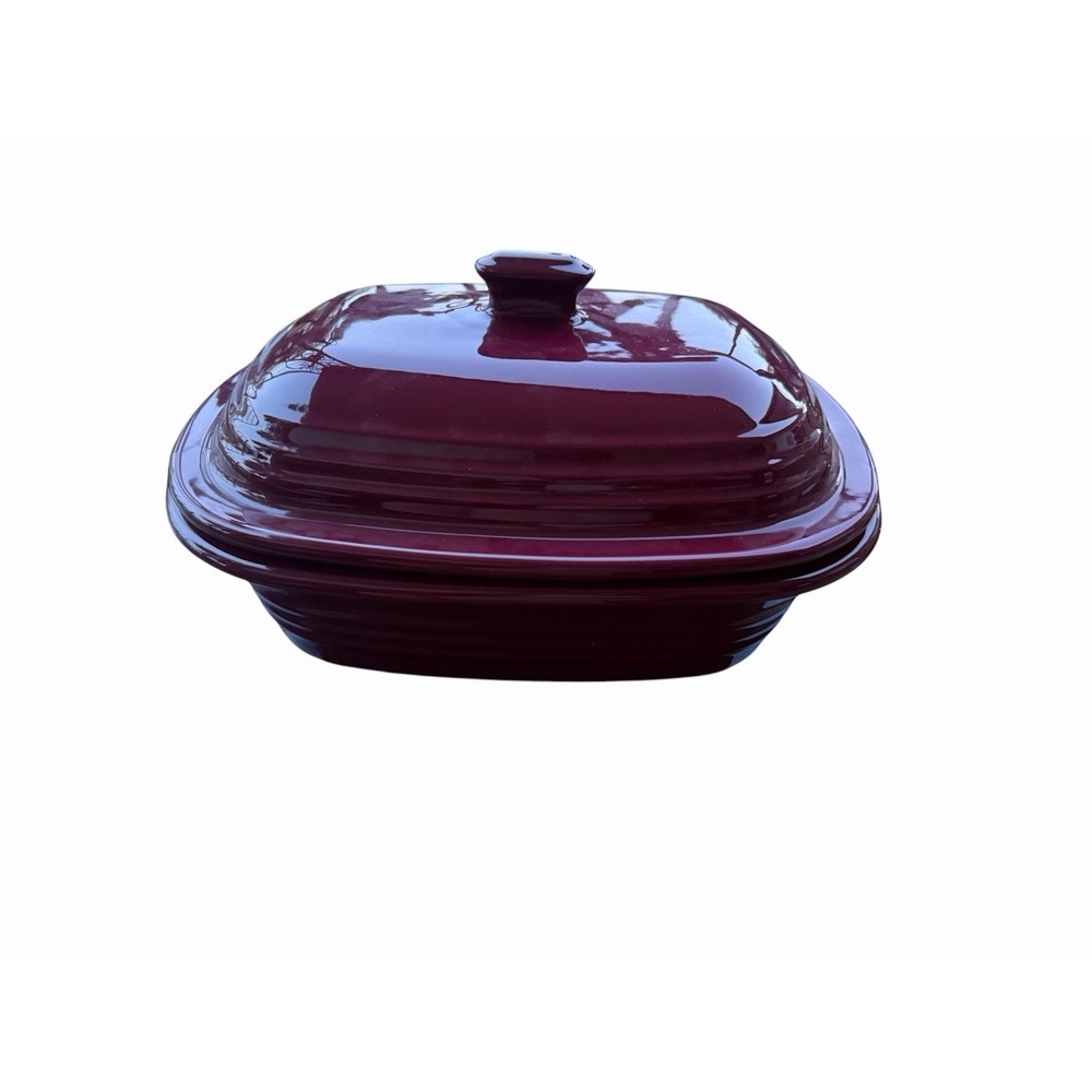 The Pampered Chef Stoneware Cranberry Deep Covered Baker 1321 Stoneware 4 QT